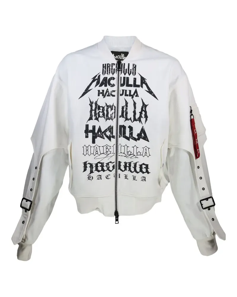 Haculla Bomberjacke mit grafischem Print - Weiß Weiß