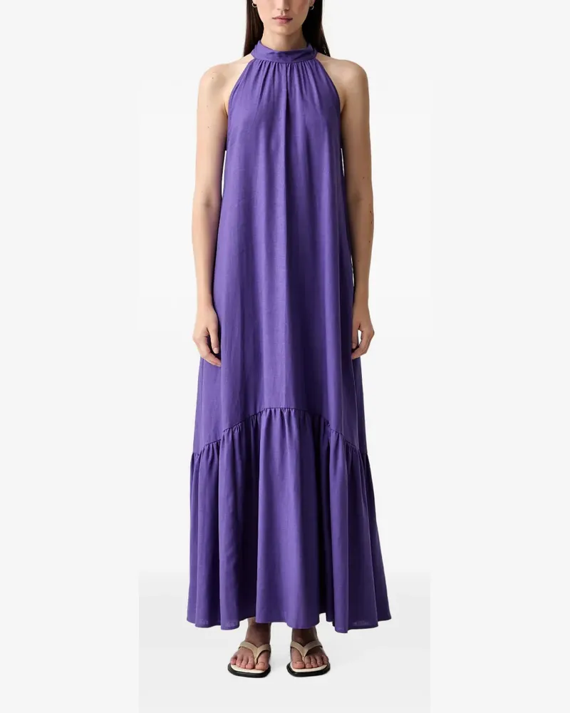 VICOLO bow-detail maxi dress - Violett Violett