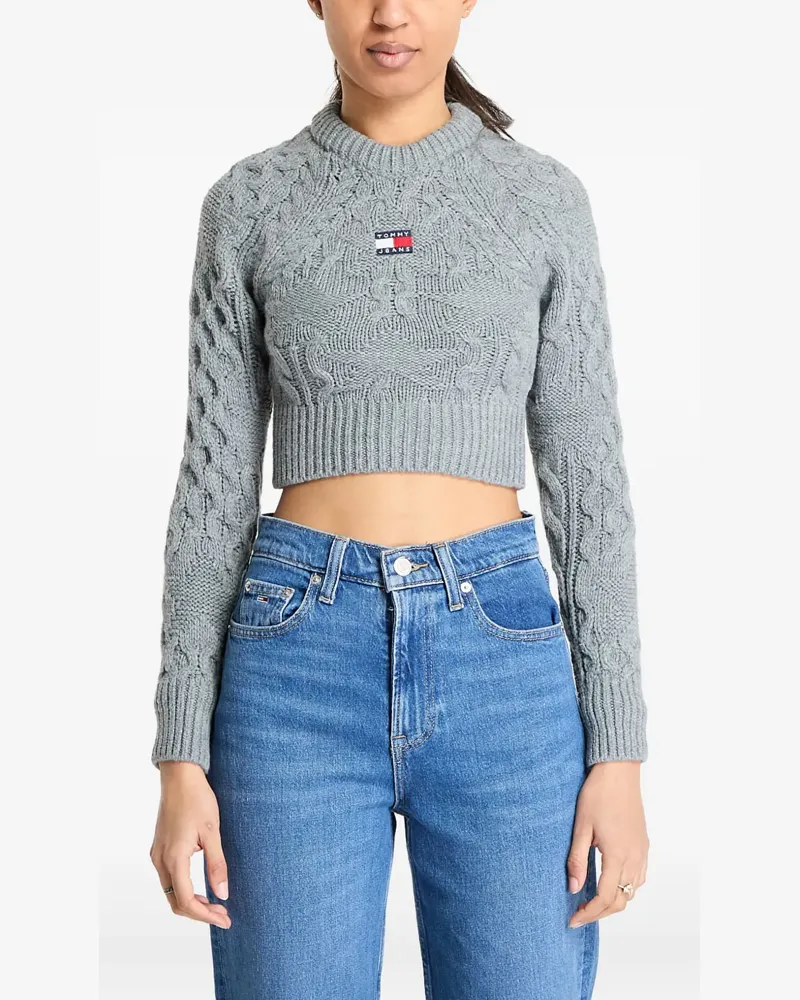 Tommy Hilfiger Pullover mit Zopfmuster - Grau Grau