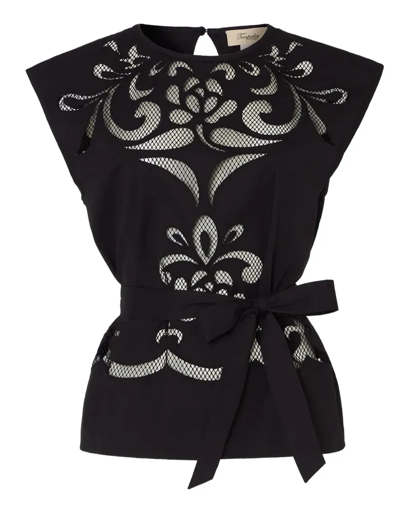 Temperley London Nelle Oberteil - Schwarz Schwarz