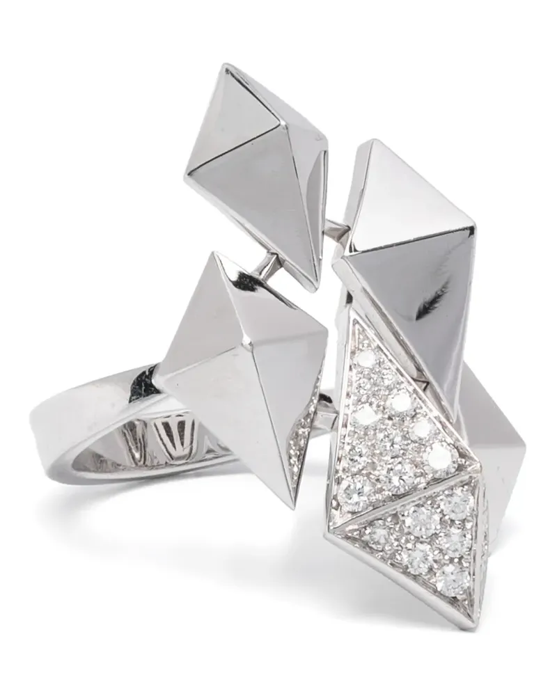 ANAPSARA pyramid diamond ring - Silber Silber