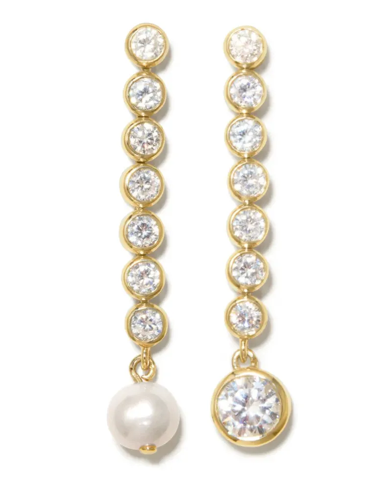 Completedworks 18kt vergoldete Ascent Ohrringe mit Perlen und Zirkonia Gold