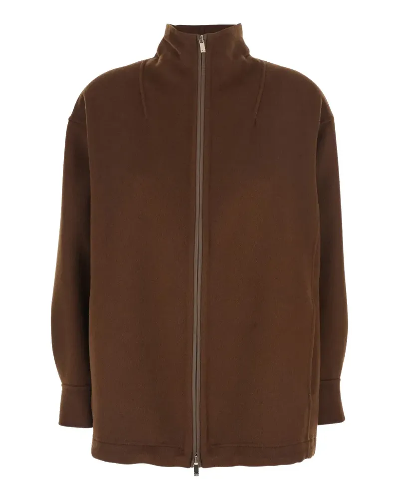Max Mara pocket zip-fastening jacket - Braun Braun