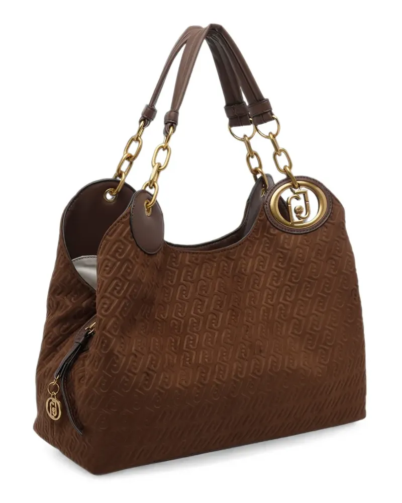 Liu Jo monogram-embossed chain-link tote bag - Braun Braun
