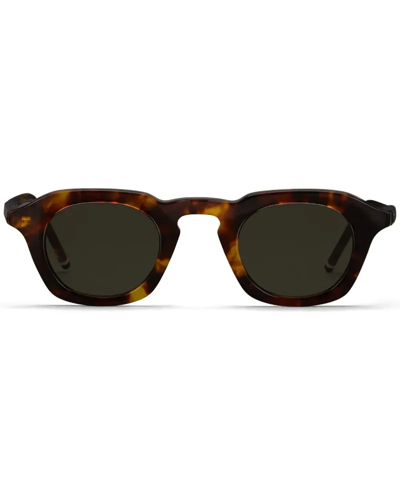Thom Browne Eckige Sonnenbrille in Schildpattoptik - Braun Braun