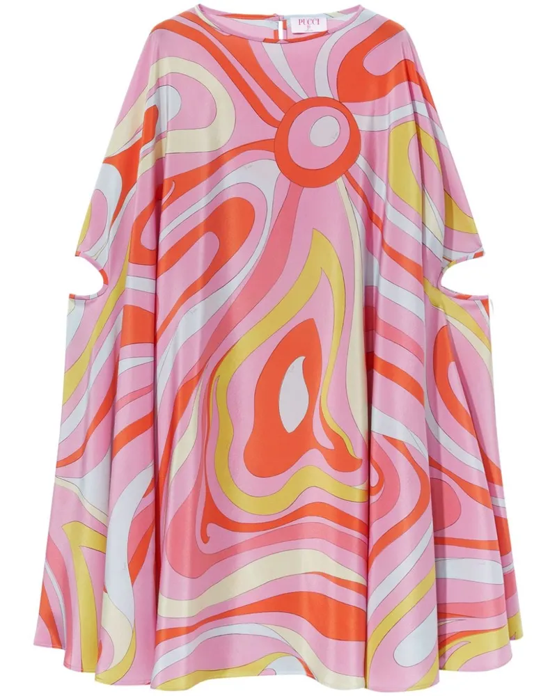 Emilio Pucci Seidenkleid mit Marmo-Print - Rosa Rosa