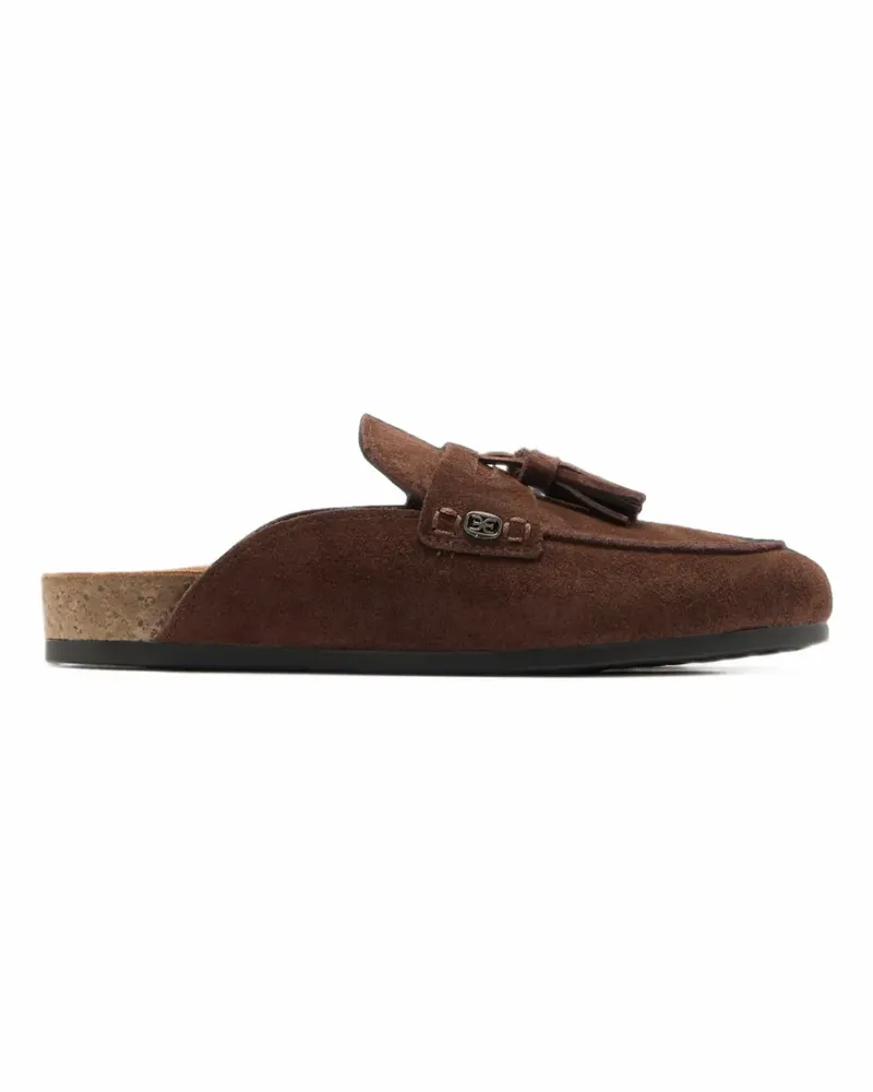 Sam Edelman Astrid tassel-detail suede mules - Braun Braun
