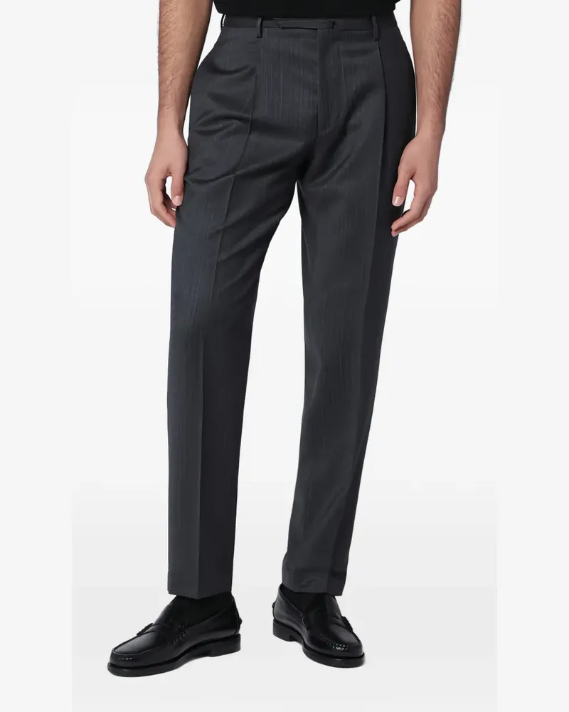 Biagio Santaniello double-breasted pinstripe suit - Grau Grau