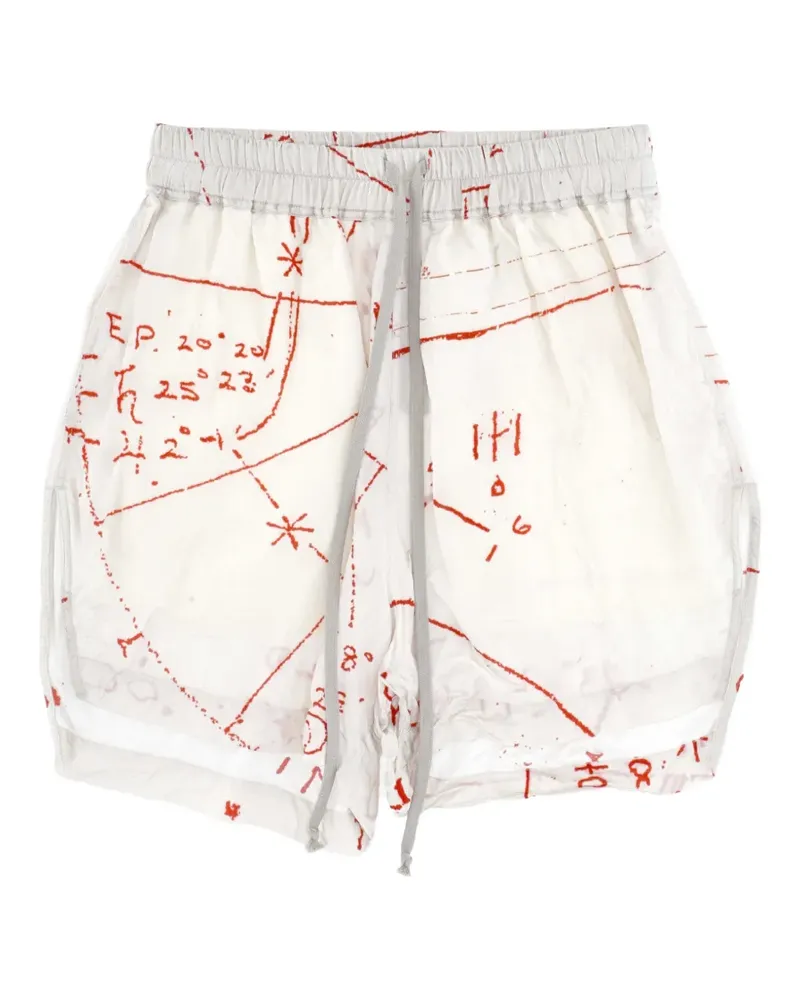 Rick Owens graphic-print drawstring boxers - Nude Nude
