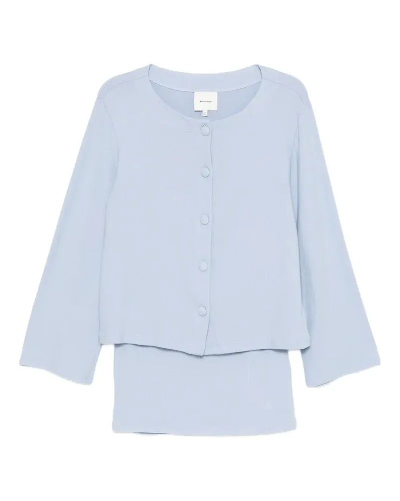 Reformation Hunter Cardigan-Set - Blau Blau