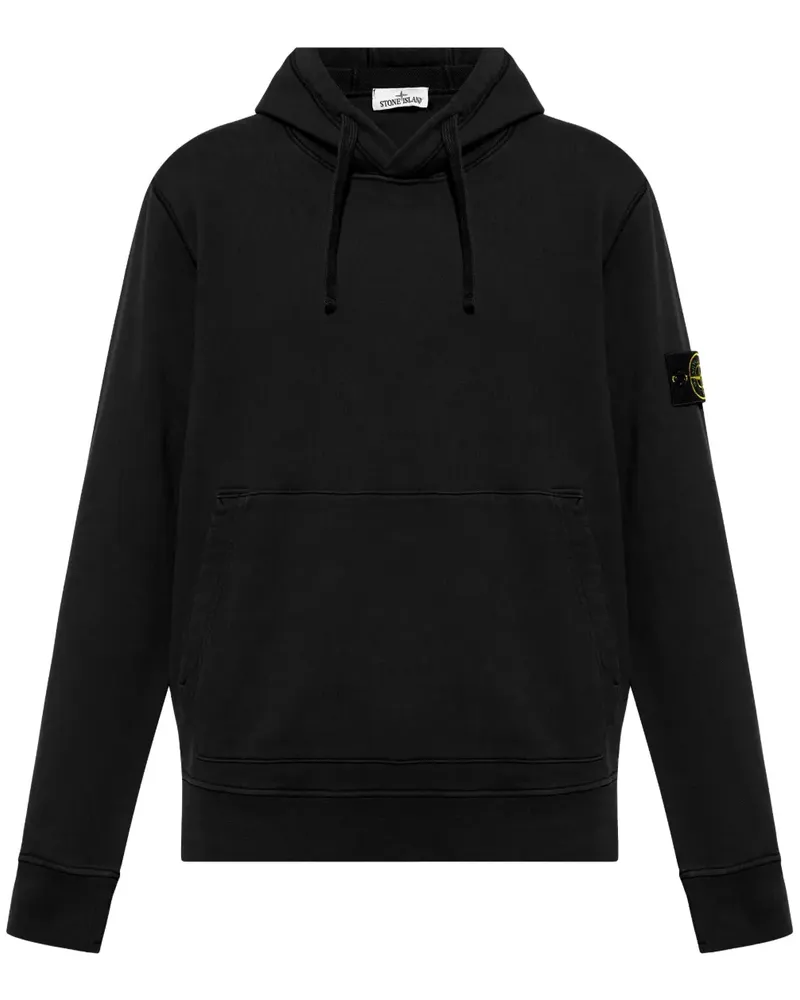 Stone Island Hoodie mit Kompass - Schwarz Schwarz