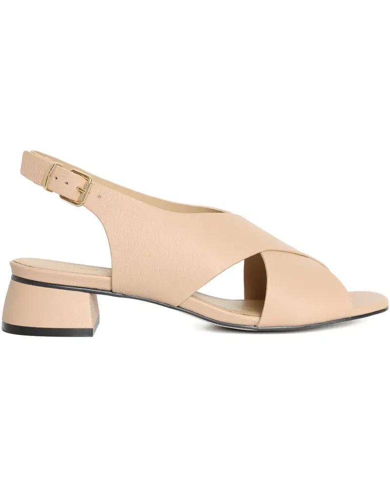 Sarah Chofakian 25mm Baunilha Latte criss-cross sandals - Nude Nude