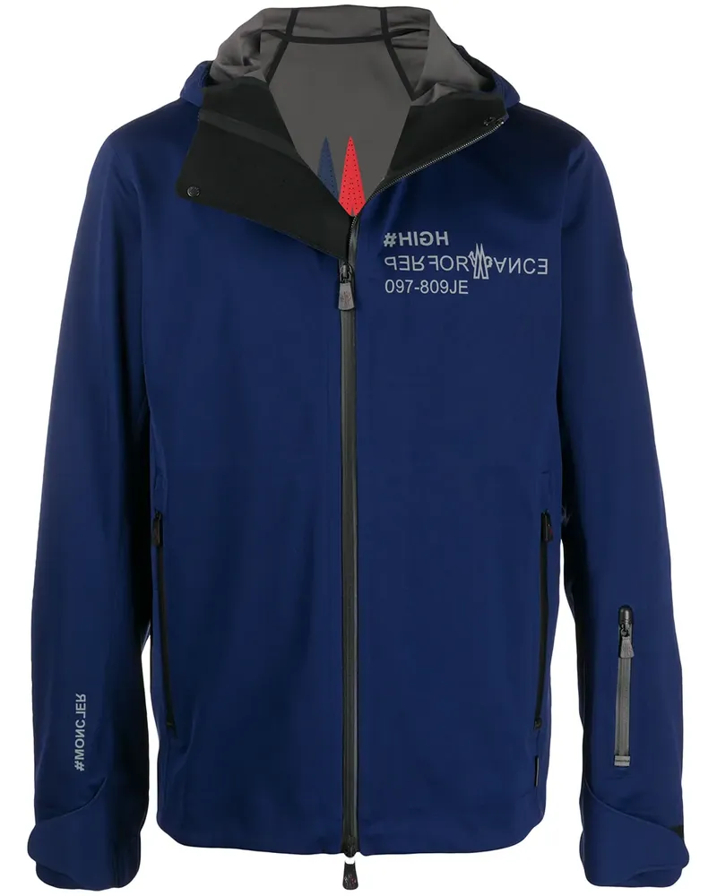 Moncler Jacke mit Logo-Print - Blau Blau