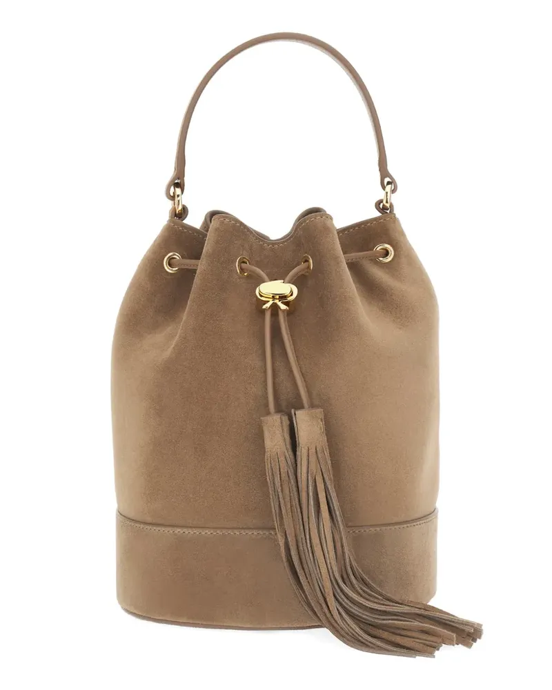 Gianvito Rossi Sienna tassel-detail bucket bag - Nude Nude