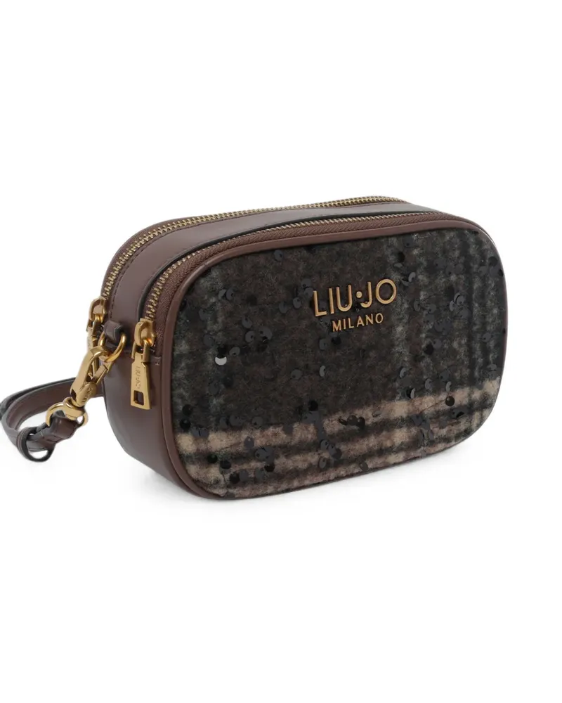 Liu Jo sequin-embellished checked shoulder bag - Braun Braun