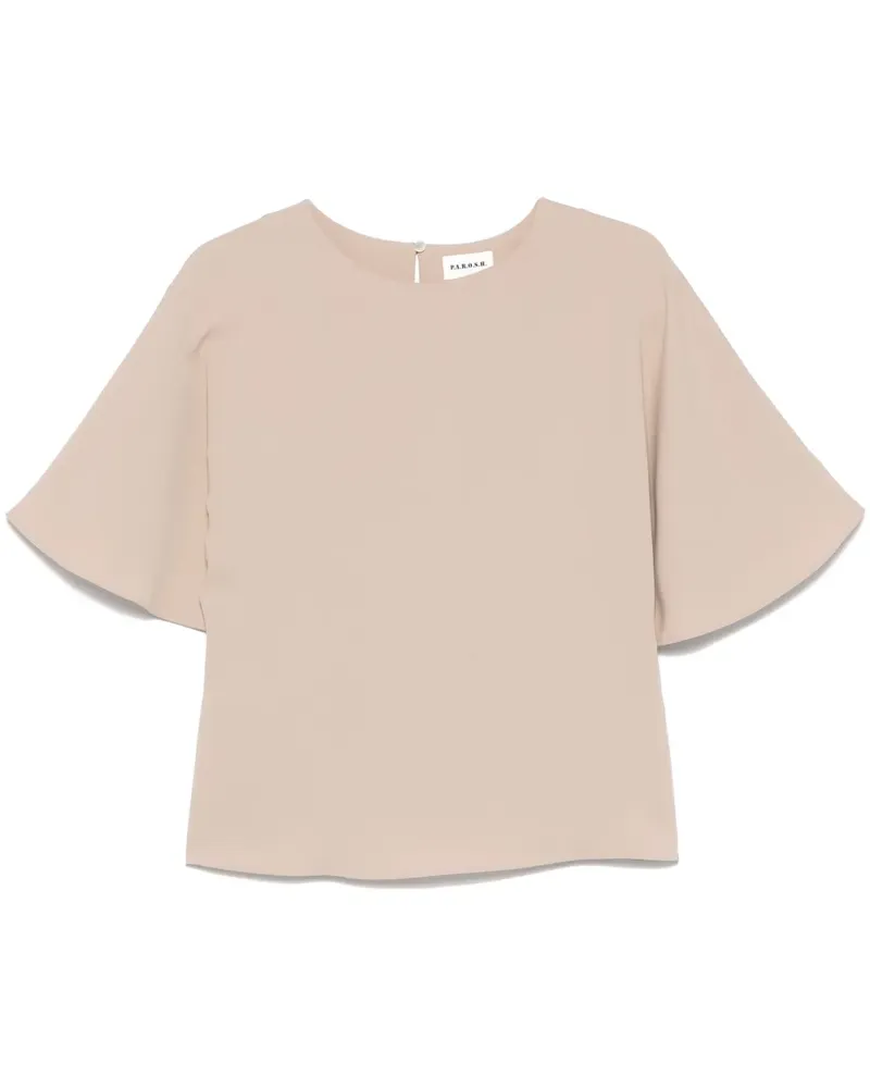 P.A.R.O.S.H. P.A.R.O H. Bluse mit drapierten Ärmeln - Nude Nude