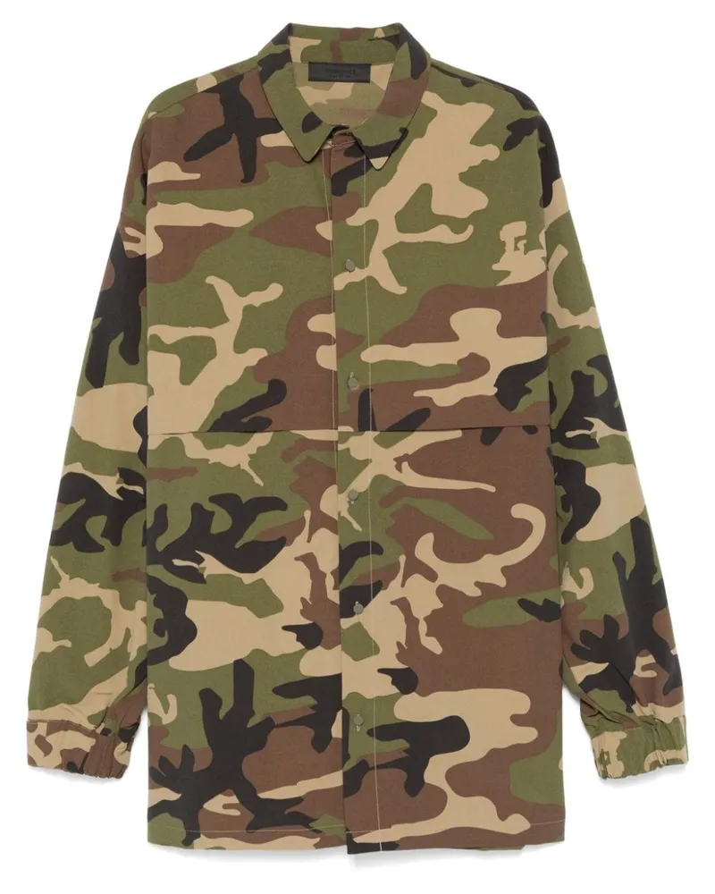 Fear of God Hemdjacke mit Camouflagemuster - Grün Grün