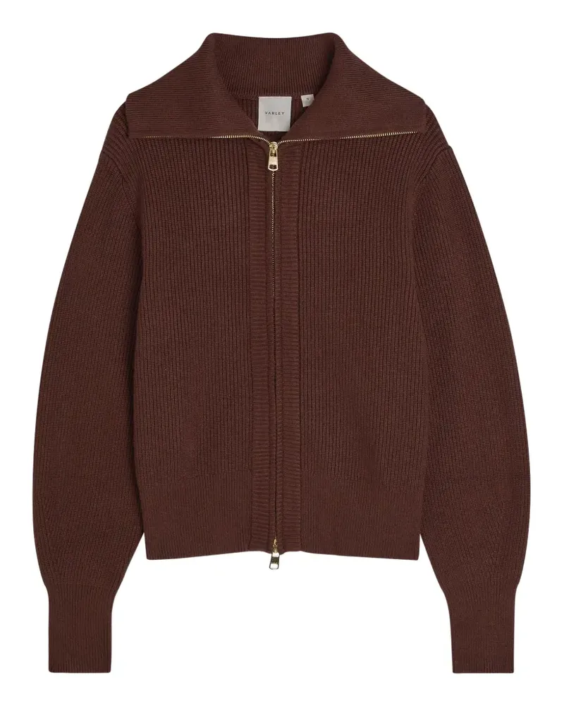 Varley Enrico ribbed zip cardigan - Braun Braun