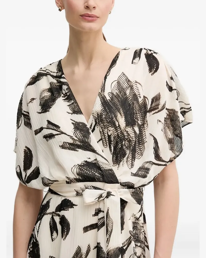 DKNY Asymmetrisches Wickelkleid - Weiß Weiß
