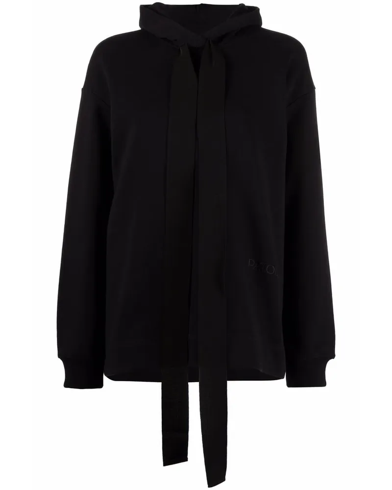 Patou Hoodie mit Stehkragen - Schwarz Schwarz