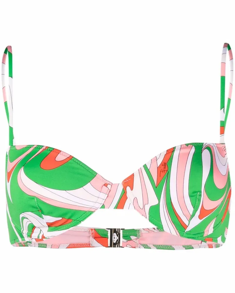 Emilio Pucci Bikinioberteil mit Print - Grün Grün