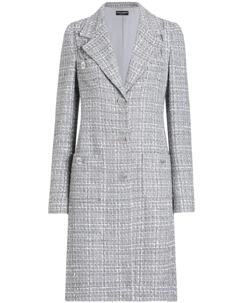 Dolce & Gabbana Mantel aus Tweed - Grau Grau