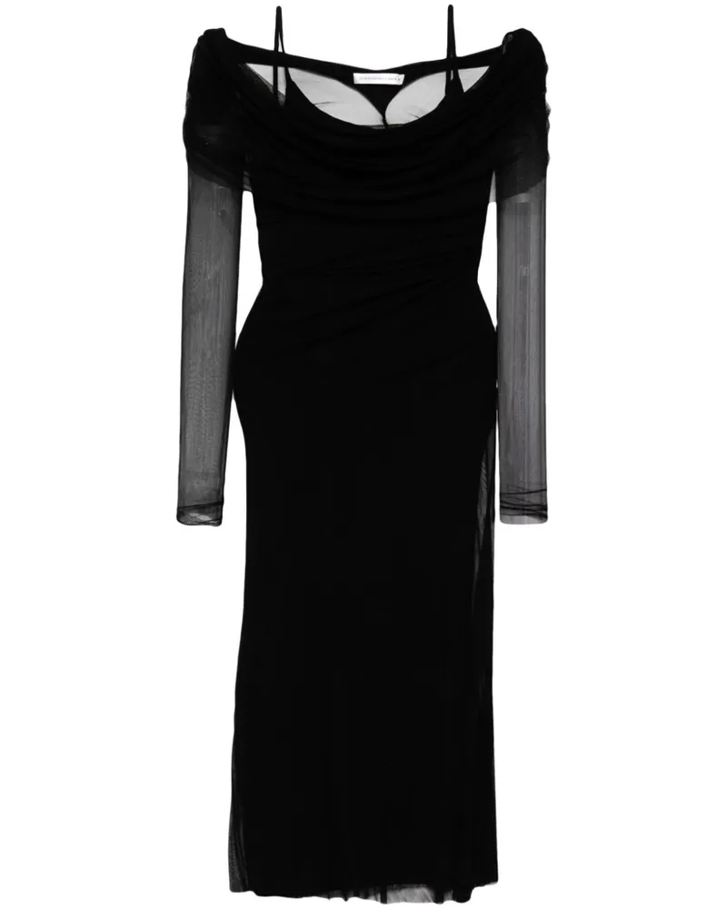 Christopher Esber Veiled Kleid - Schwarz Schwarz