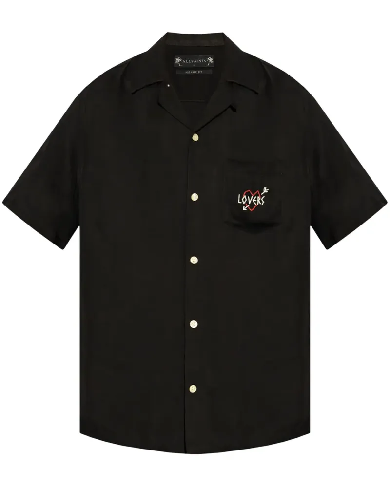 AllSaints Lovers Hemd - Schwarz Schwarz