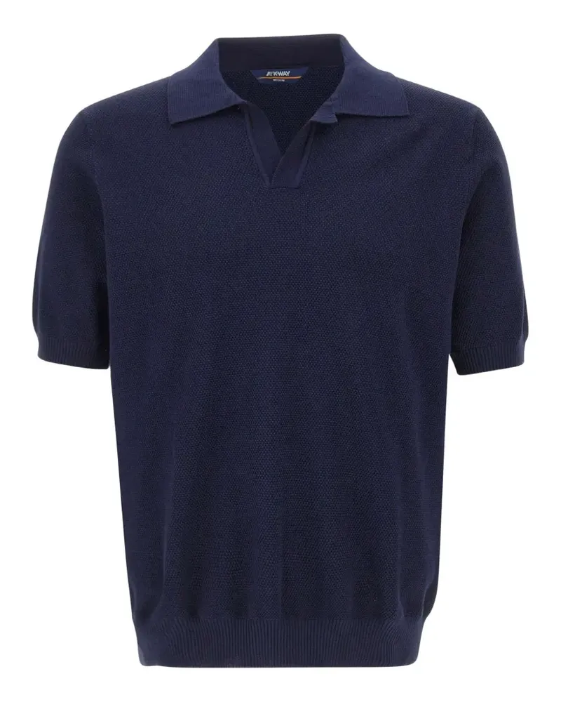 K-Way Pleyr waffle-knit T-shirt - Blau Blau