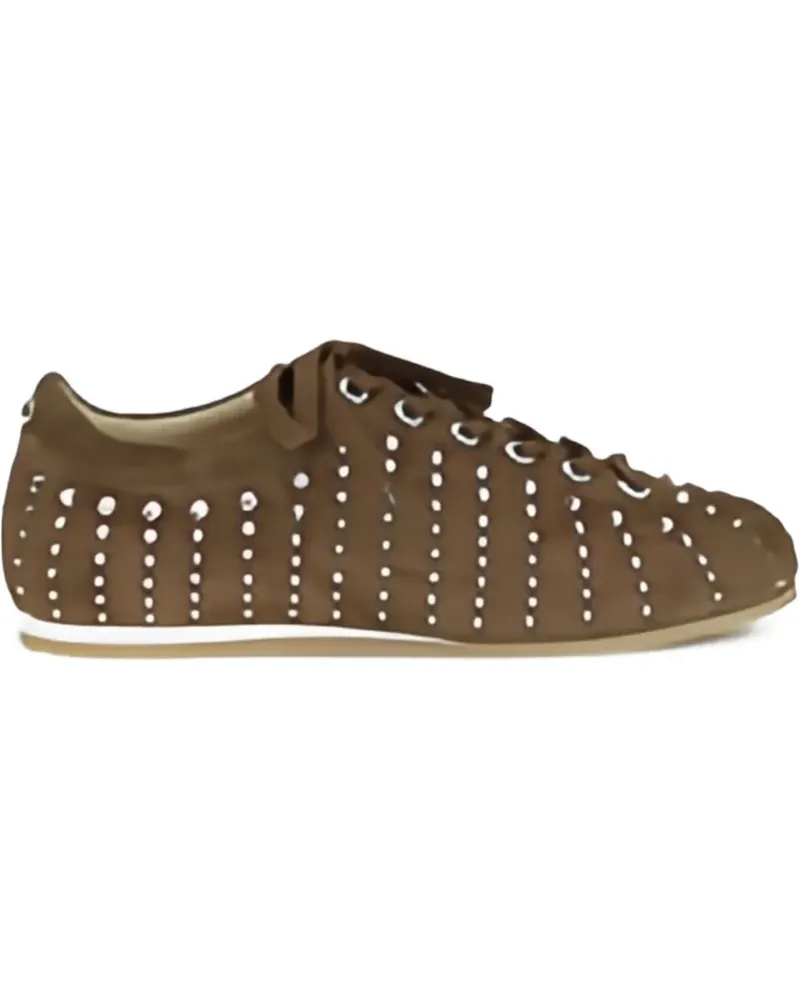 Mach & Mach Sneakers aus Wildleder mit Kristallen - Braun Braun