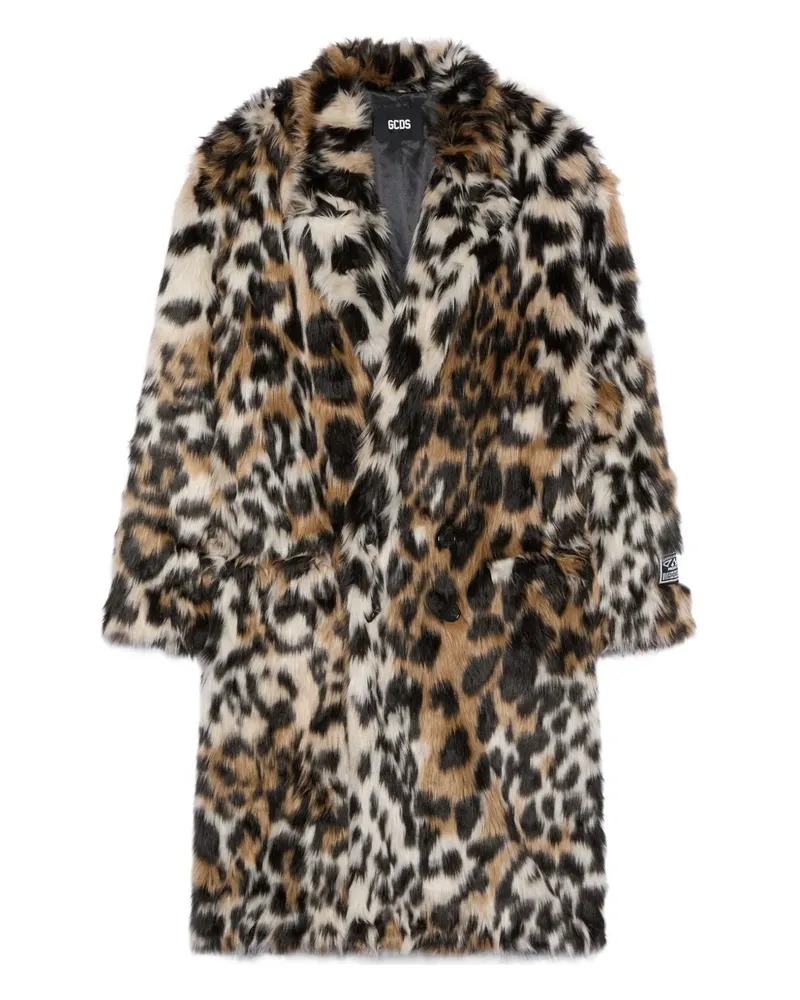GCDS Mantel mit Leoparden-Print - Nude Nude