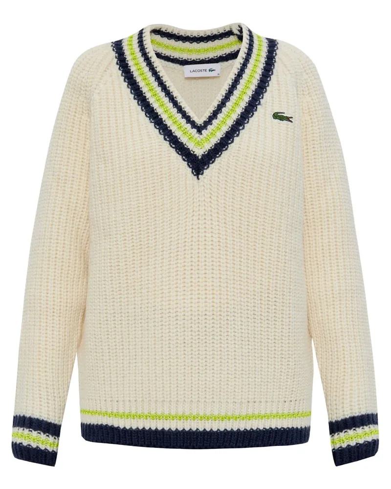 Lacoste Pullover aus Wolle - Weiß Weiß