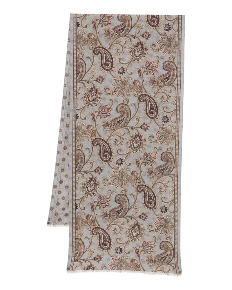 Dell'oglio paisley-pattern wool scarf - Blau Blau