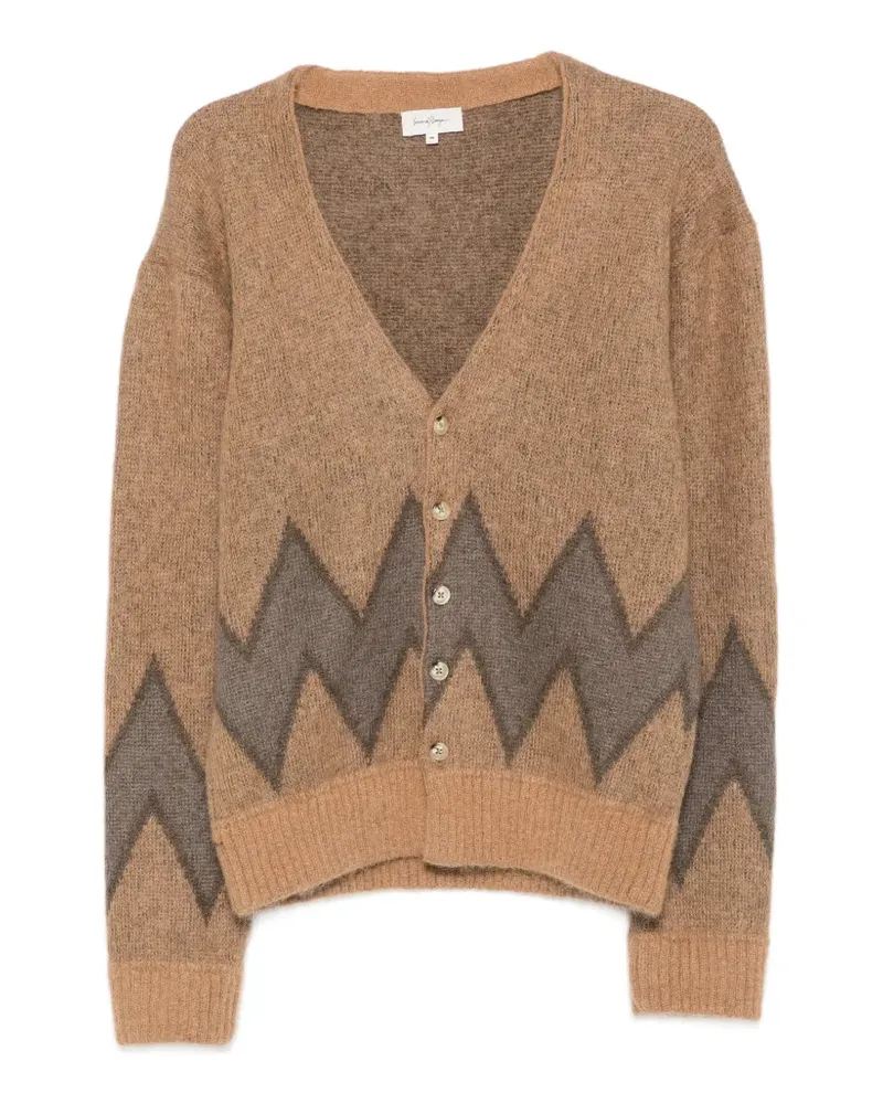 Second/Layer Chevy geometric-pattern cardigan - Braun Braun