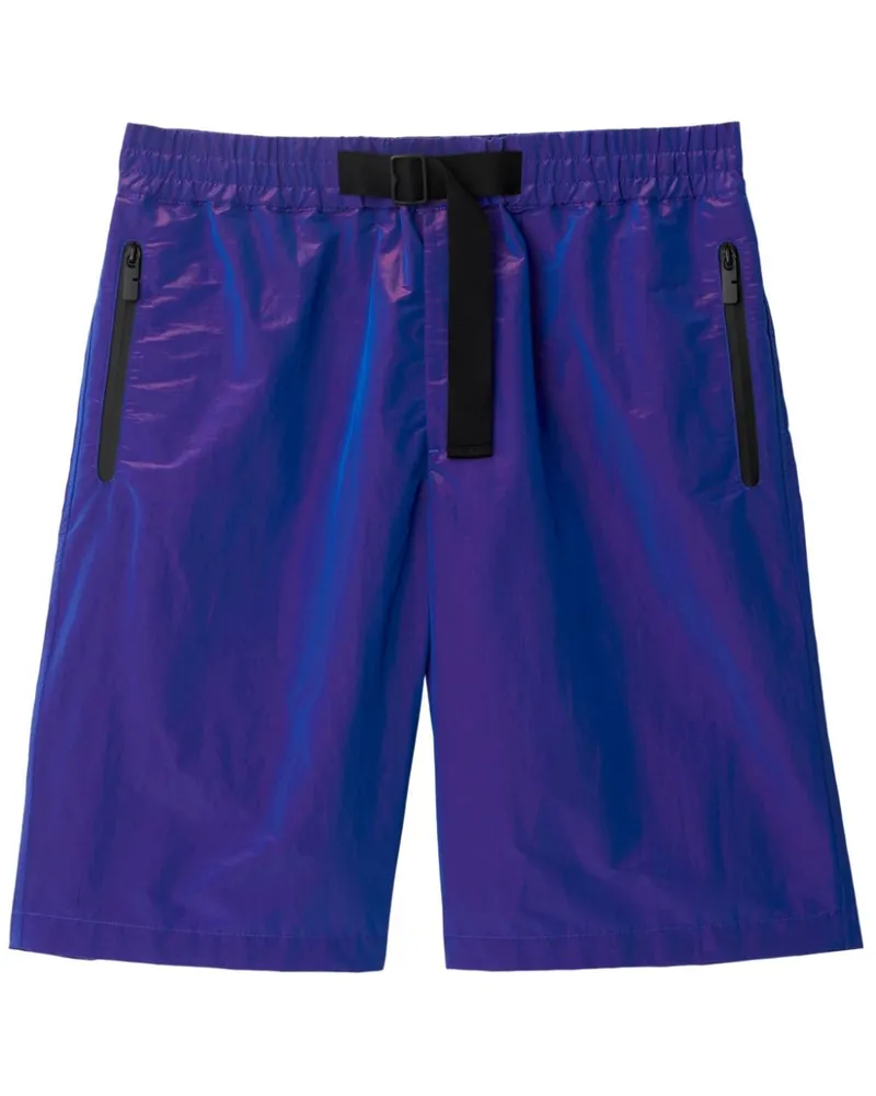 Burberry Shorts in Knitteroptik mit EKD-Stickerei - Violett Violett