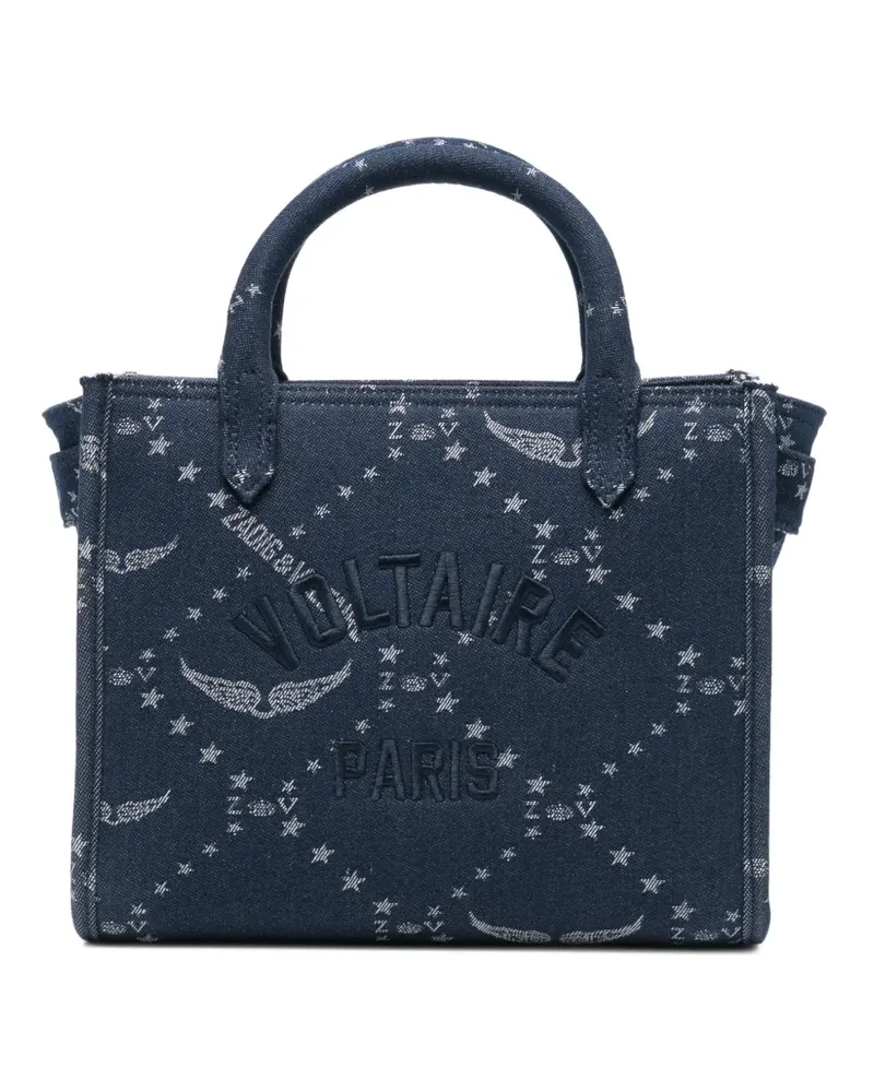 Zadig & Voltaire XS Angel star-print denim tote bag - Blau Blau