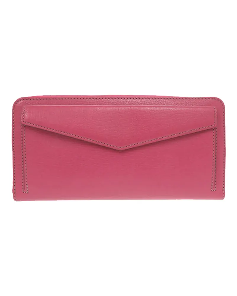 Cartier 2000-2015 längliches Bamboo Zip Portemonnaie - Rosa Rosa