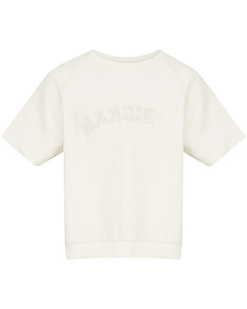 Maison Margiela T-Shirt mit Logo-Stickerei - Weiß Weiß