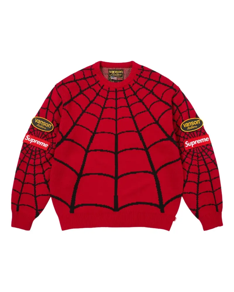 Supreme Being x Vanson Leathers x Marvel Spider-Man-print sweater - Rot Rot