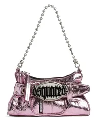 Dsquared2 Gothic Clutch mit Logo-Schild Rosa