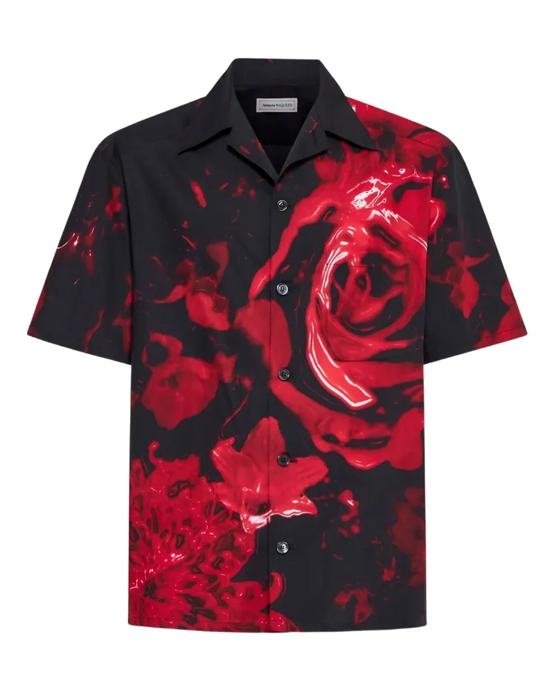 Alexander McQueen Dutch Flower Hemd aus Bio-Baumwolle - Schwarz Schwarz