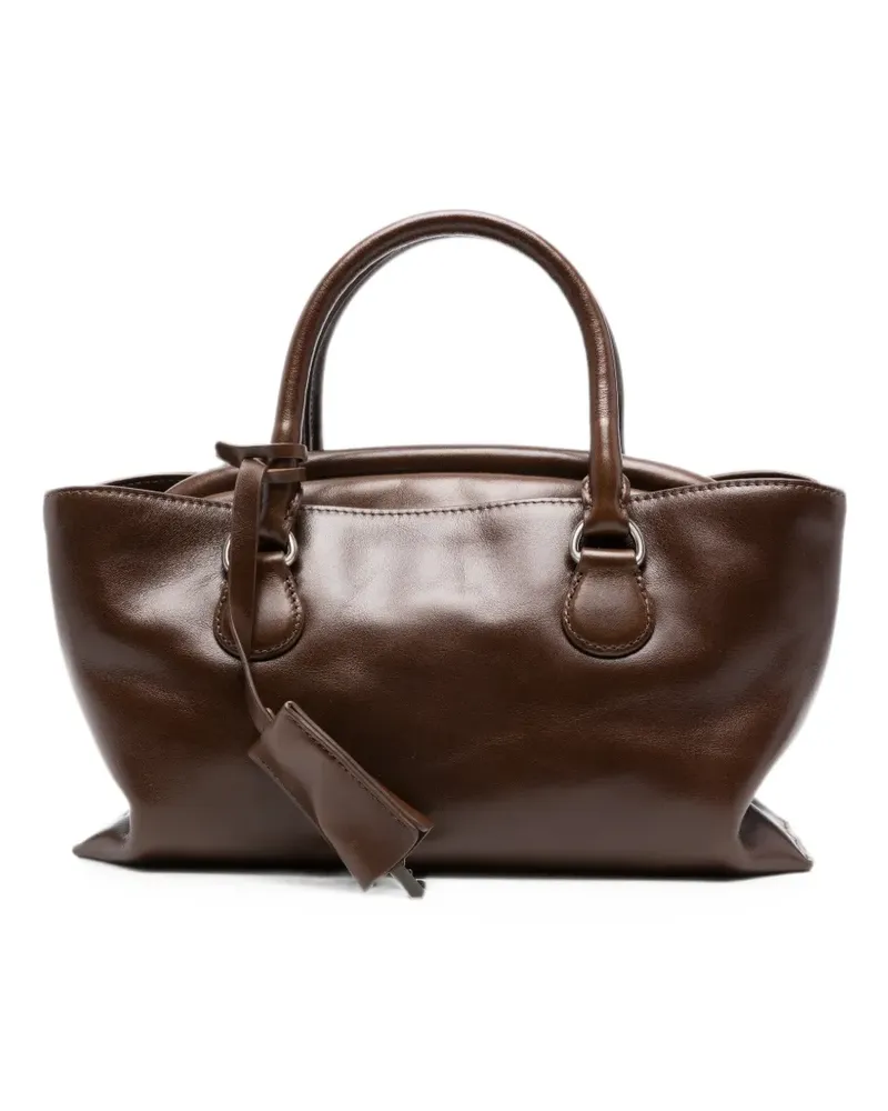 OSOI mini Brot leather tote bag - Braun Braun