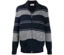 Gestreifter Cardigan - Blau