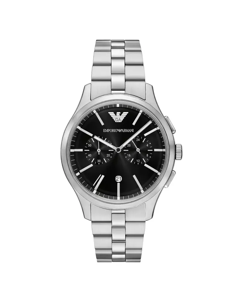 Emporio Armani Round-face 43mm - Schwarz Schwarz