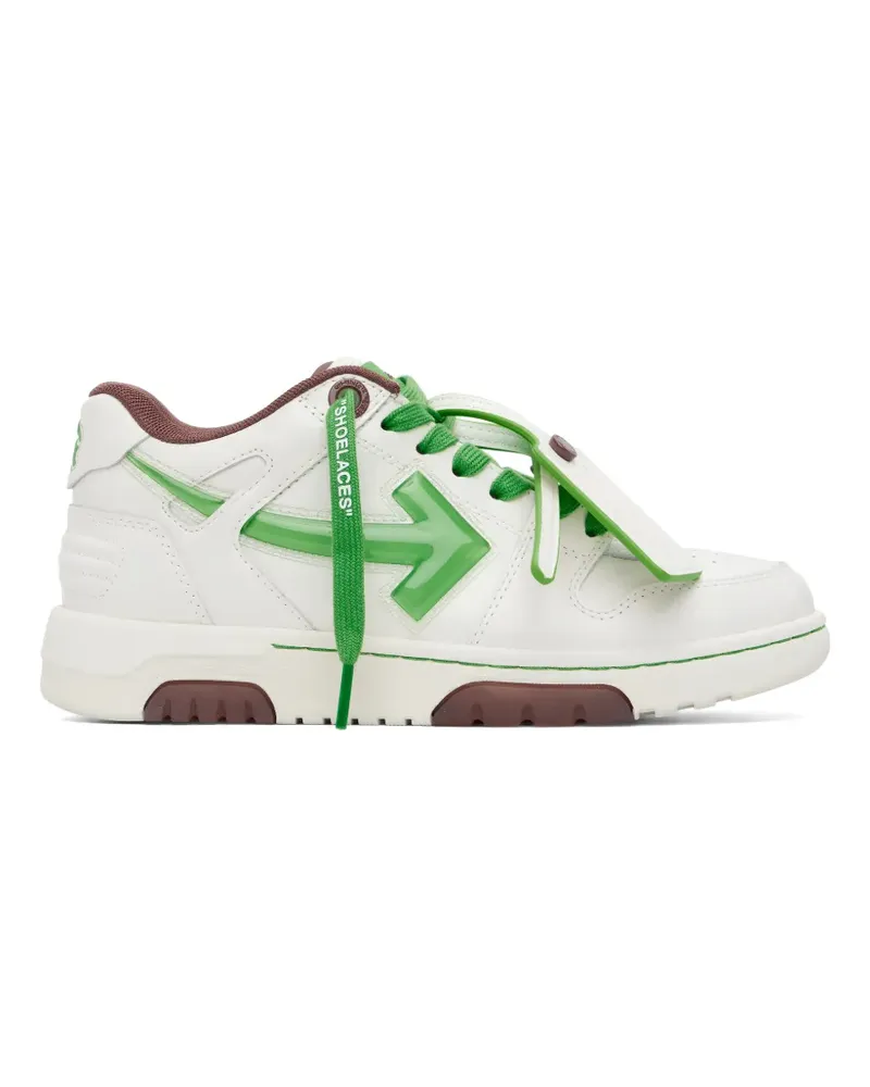 OFF-WHITE arrow-patch leather sneakers - Weiß Weiß