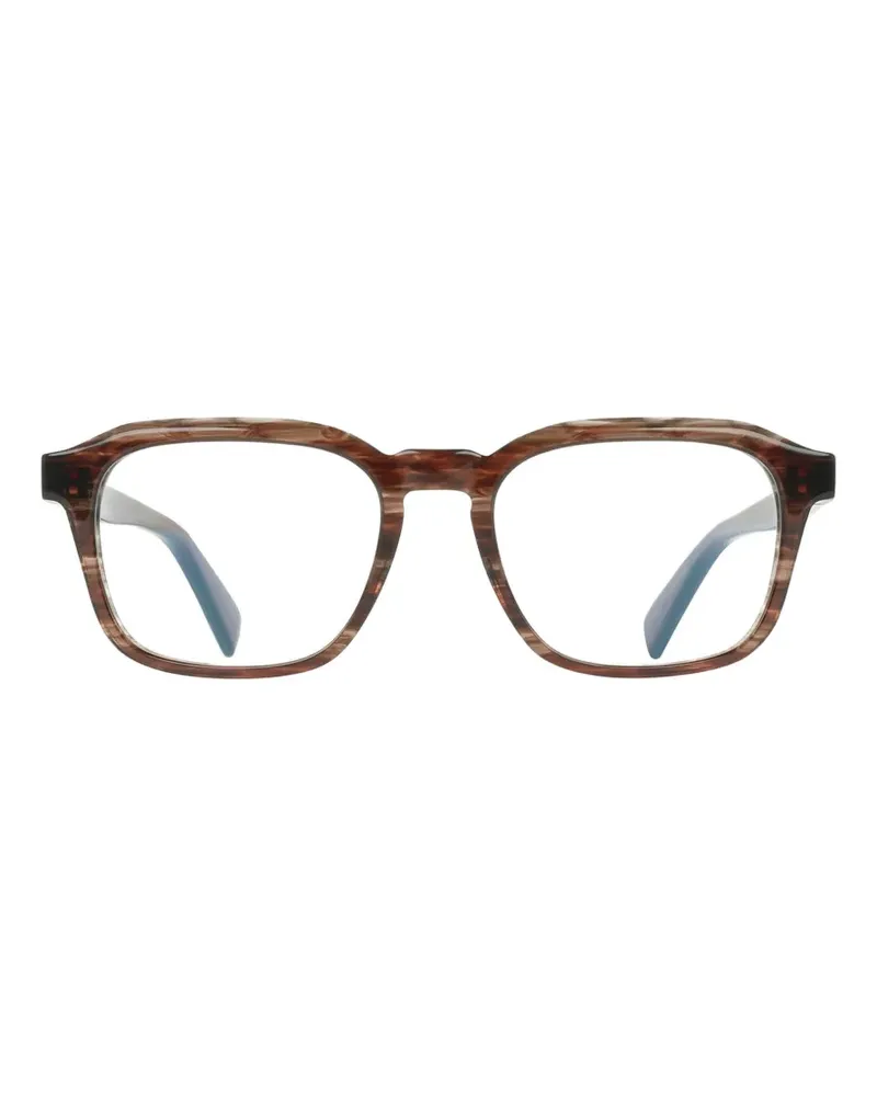 Paul Smith Porchester Brille mit Streifen und quadratischem Gestell - Braun Braun