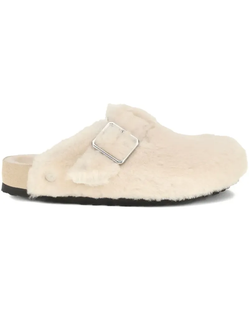 Birkenstock shearling mules - Nude Nude