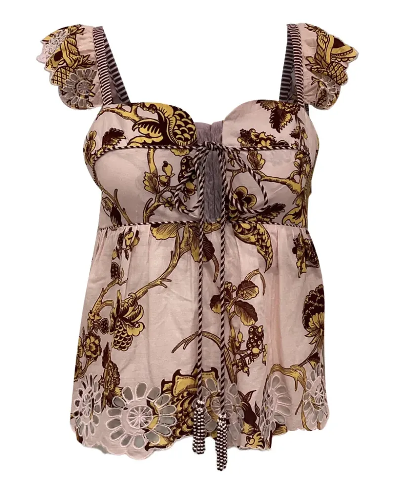 FARM Rio Blusentop mit Blumen-Print - Rosa Rosa