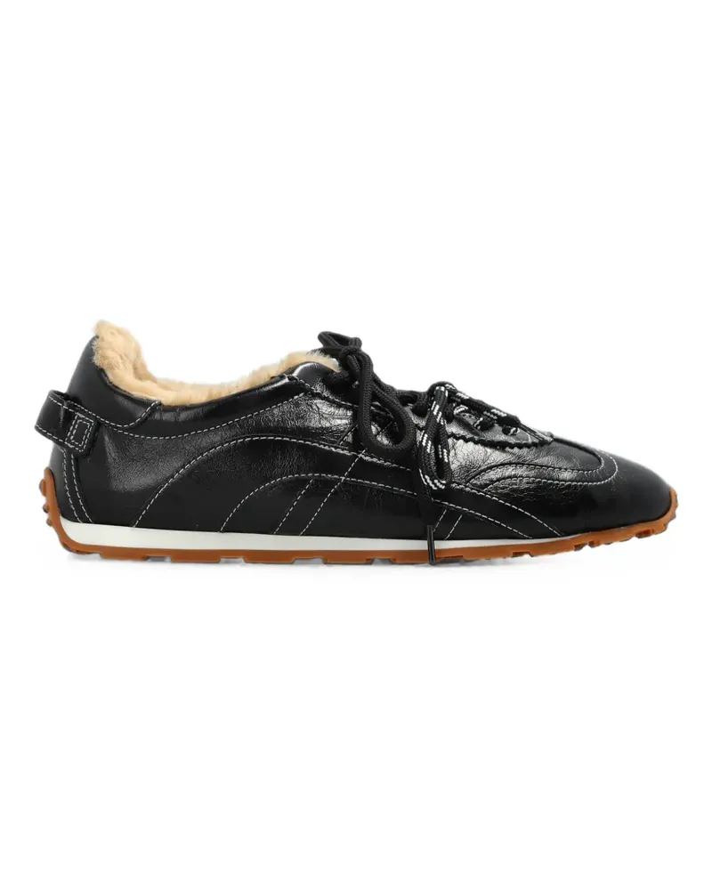Dsquared2 DC-642 shearling-lined leather sneakers - Schwarz Schwarz