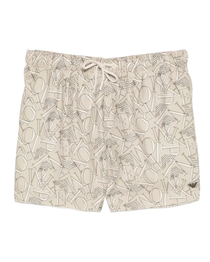 Emporio Armani drawstring swim shorts - Nude Nude